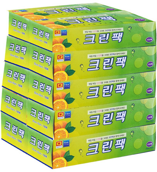 찐스토어 남영 크린백 25cmX35cm 100매 중형 10개입, 대(L), 10개, 100개입