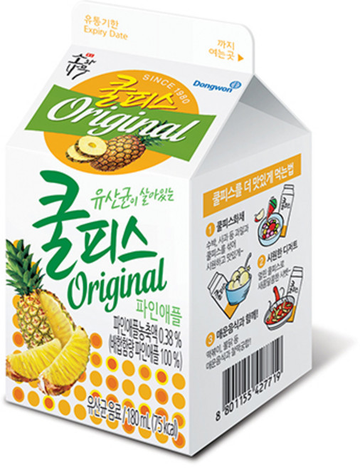 동원 소와나무 쿨피스 180ml, 50개