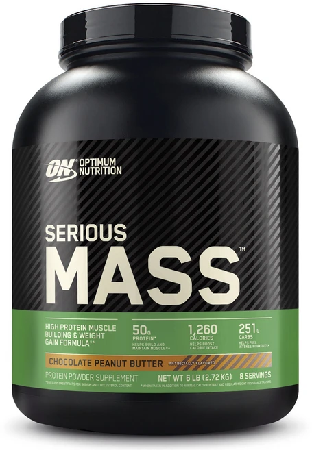 옵티멈뉴트리션 시리어스 매스 초콜릿 피넛 버터, 1개, 2.72kg - 쿠팡