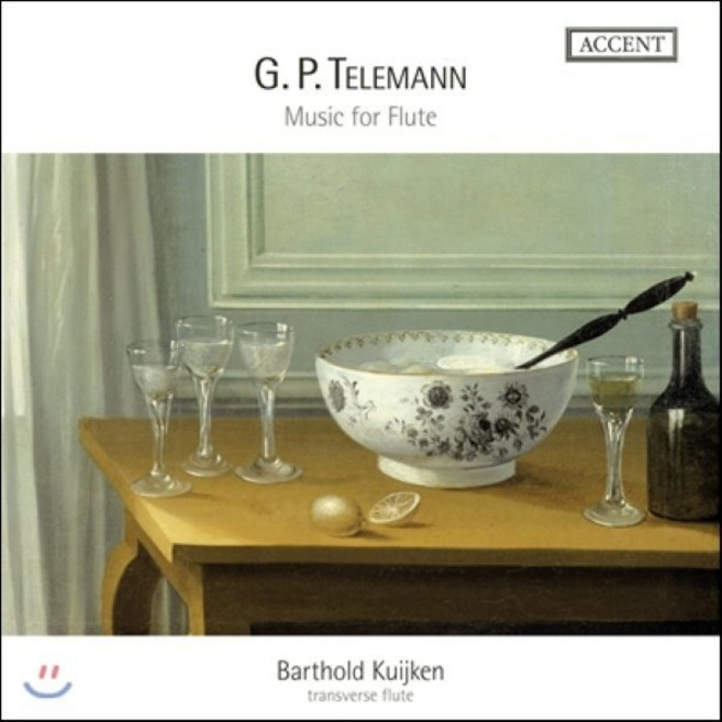 GEORG PHILIPP TELEMANN - MUSIC FOR FLUTE / BARTHOLD KUIJKEN 텔레만 : 플루트를 위한 독주곡과 실내악곡들 (플루트를 위한 판타지아 외) 네덜란드수입반, 4CD