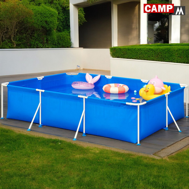 캠프엠 풀장 물놀이 대형 유아 사각 베란다 미니 수영장 소형 특대형 중형 어린이 어른용 튜브 이동식 기둥 용품 프레임 실내 가정용 아기 야외 간이 옥상 AFYHE_30 [풀장모음], 파랑특대, 1개
