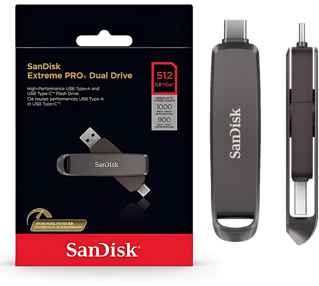 SanDisk Extreme PRO USB 3.2 Type-C OTG 兩用 高速 隨身碟, 1個, 512GB