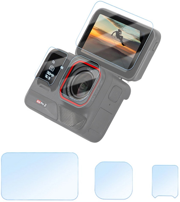 인스타360 Ace Pro 2 에이스 프로 2 전용 강화유리 보호필름 1세트, AC-X021-1