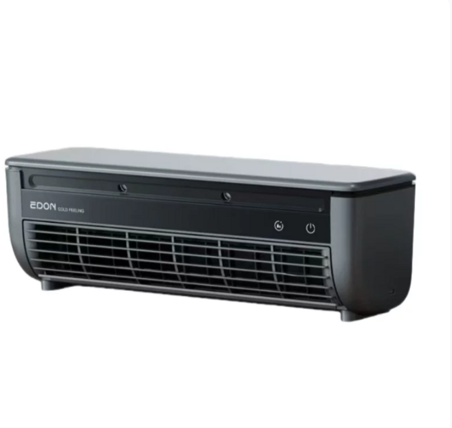 여름 시원한 벽걸이형 에어 미스트 리프리스 간편설치 가정용 주방 에어컨 선풍기 다크그레이 EDON E868