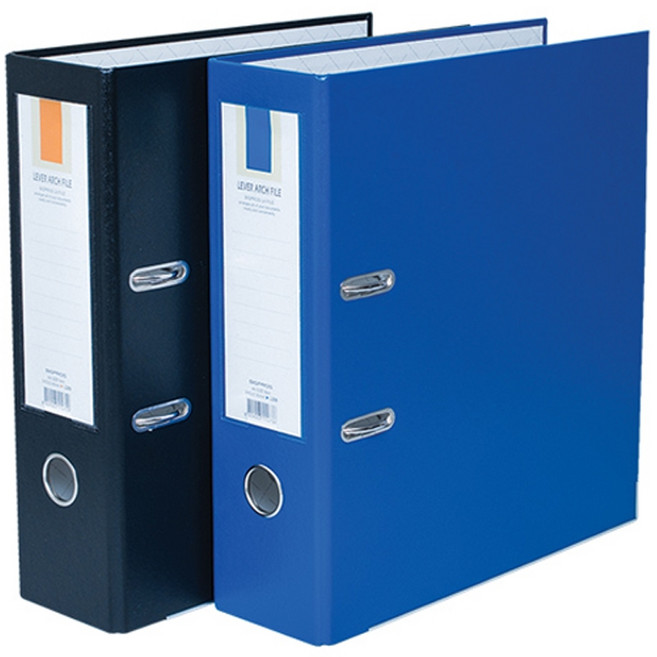 바인더 레버아치 바인더 L209 A4 9cm 2공 LA바인더 서류보관 파일 서류철, 흑색, 흑색, 1개