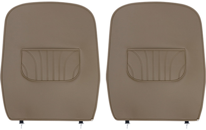 루젠 그랑 콜레오스 킥매트 시트백커버 운전석 조수석 세트, 1세트, 라이트브라운