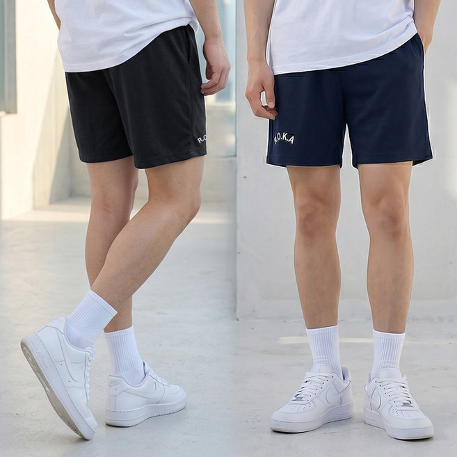 <스타일랑> (1+1) 남녀공용 ROKA 쿨 드라이 기능성 반바지_로카 반바지