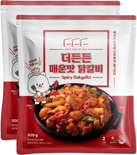 더든든 춘천식 매운닭갈비 (냉동), 2개, 500g