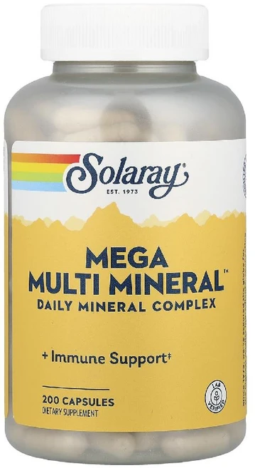 솔라레이 멀티 미네랄 Mega Multi Mineral 종합미네랄 캡슐 200정 - 쿠팡