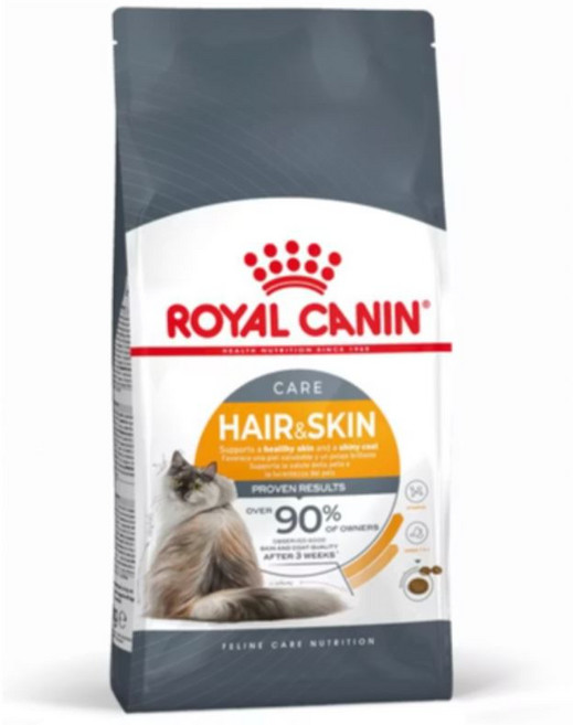 ROYAL CANIN 皇家寵物食品 CARE HAIR&SKIN 毛髮亮麗配方 貓糧 Omega-3/6脂肪酸滋養配方, hs33, 4kg, 1袋