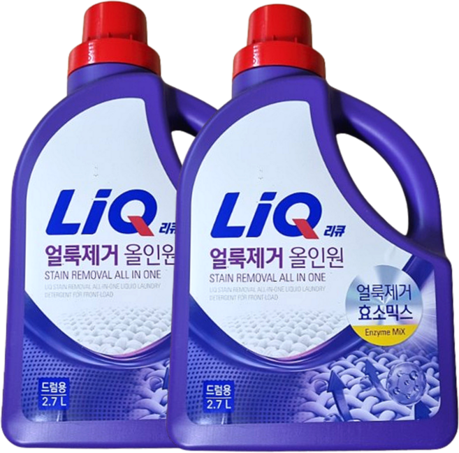 리큐 얼룩제거 올인원 드럼용 2.7L 2개