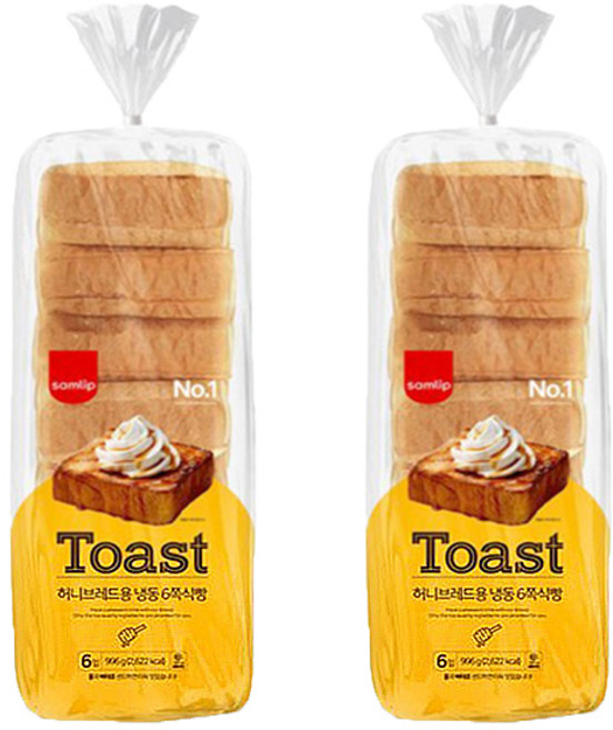 삼립 허니브레드용 냉동 6쪽식빵 996g (166g x 6개) x 2개, 166g, 12개