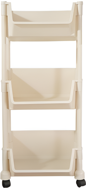 이동식 수납 트롤리, 화이트, 3단