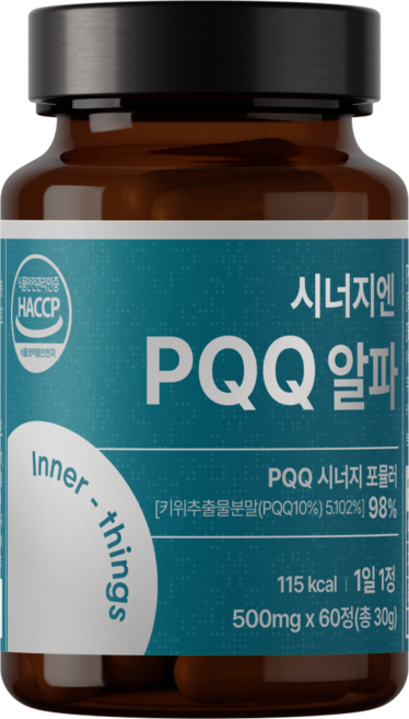 [정품] 시너지엔 PQQ 알파 식약청, 1개, 60정