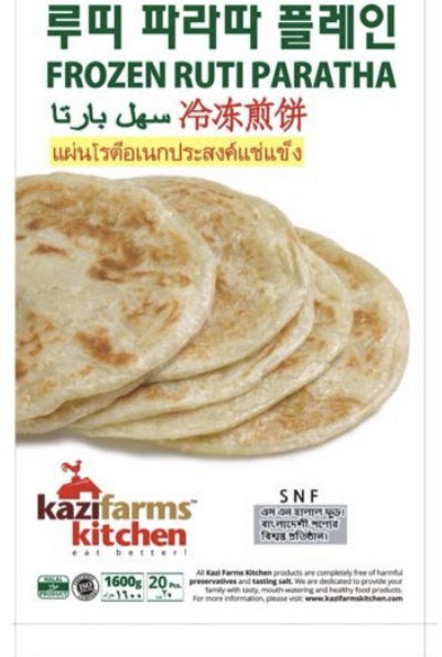 S.N. FOOD 냉동 인도빵 파라타/ 난(플레인 파라타)Frozen Ruti Paratha Plain1.6KG/20장, 1.6kg, 1개