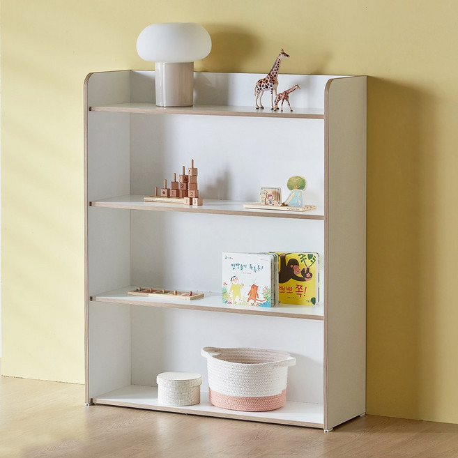 웰퍼니쳐 밤비노 오픈형 수납장 3단 고객직접설치, 화이트