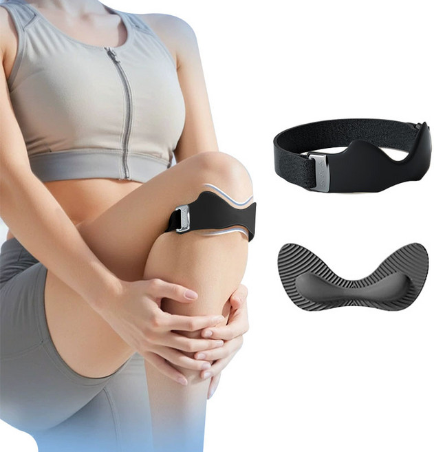 무릎 보호대 달리기 자전거 농구 배드민턴 슬개건 보호대, 블랙, 1개