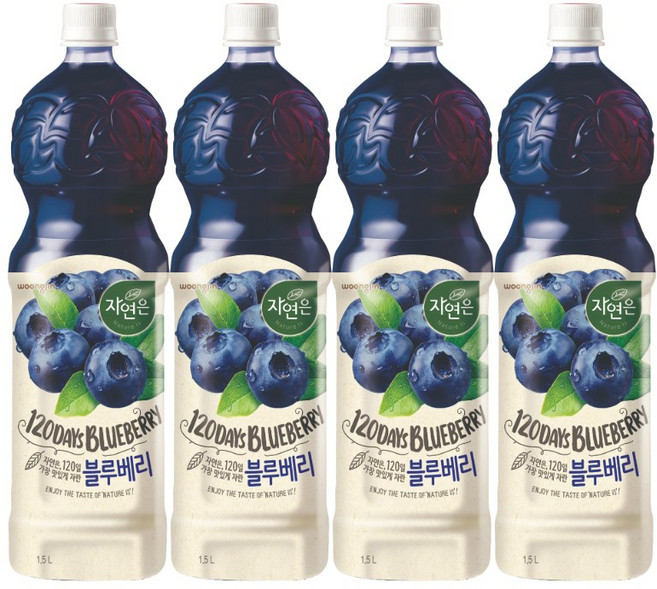 자연은 블루베리 주스, 1.5L, 4개