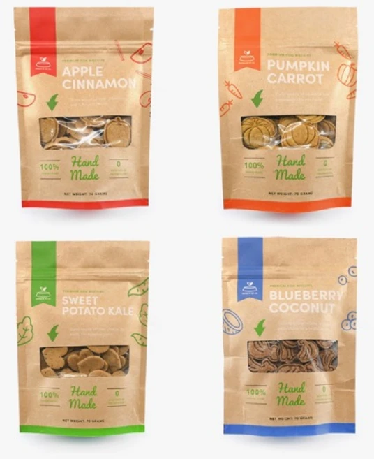 [브루클린펫코] 강아지 수제 쿠키 샘플러 A (70g x 4) - 쿠팡