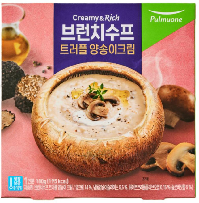 풀무원식품 브런치수프 트러플양송이크림 4입 180g, 6개