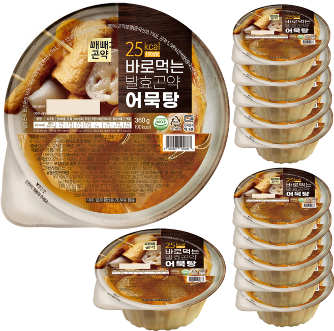 국물까지 다먹어도 90kcal 바로먹는 발효곤약 어묵탕, 12개, 360g