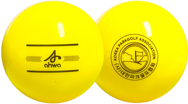 국산 아화 파크골프공 3중(3피스)구조 대한협회 공인구, 옐로우, 1개