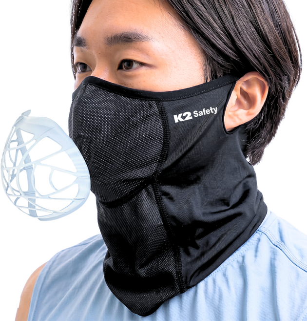 K2 Safety 메쉬 숨편한 가드스카프 멀티스카프+3중 MB필터 5매 증정, 블랙, 1세트