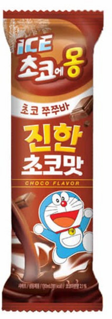 초코에몽 쭈쭈바 아이스크림 라벨리 코코아 진한 초코맛 튜브 쮸쮸바 아이스크림, 35개, 130ml