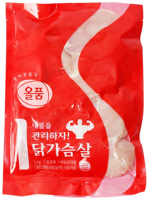 올품 닭가슴살 (진공) 1kg(냉동), 1개