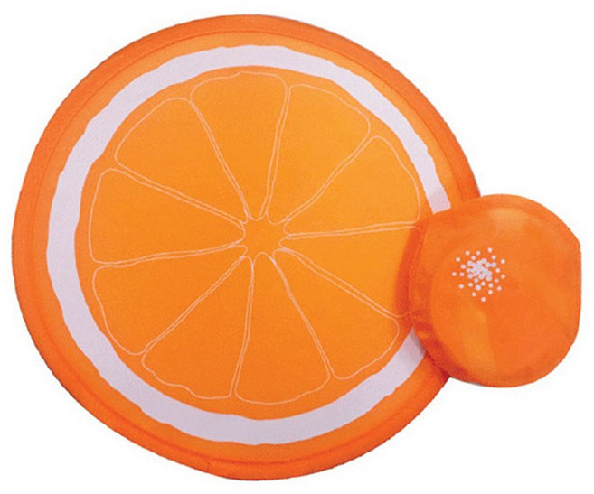 펀집 포켓 원터치 접이식 수박 오렌지 부채 (10개 1세트), 1세트, 베이직_오렌지(10개)