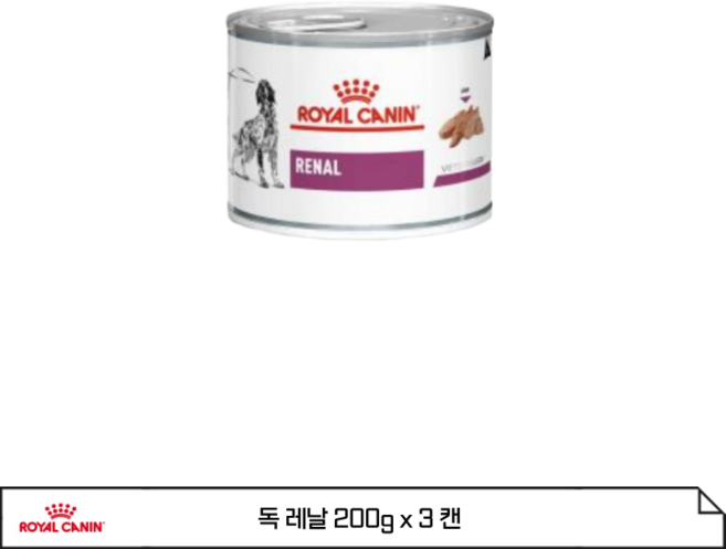 로얄캐닌 독 레날 캔 200g, 닭, 3개