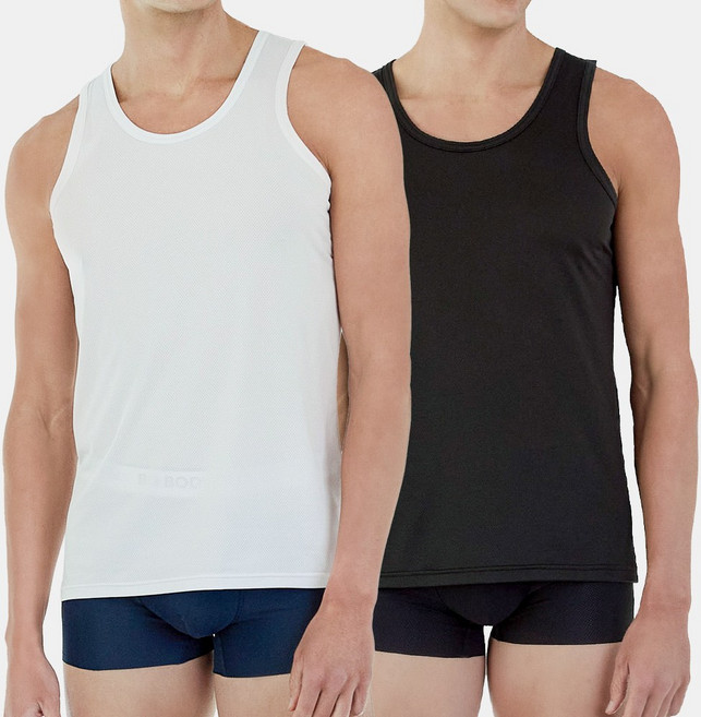 보디가드 에어메쉬 기능성 민소매 런닝 4매세트