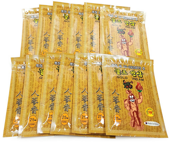 조아 골드인삼 파스 건강패드 한방패드 특허품 300매 600매 900매, 300매입, 12개