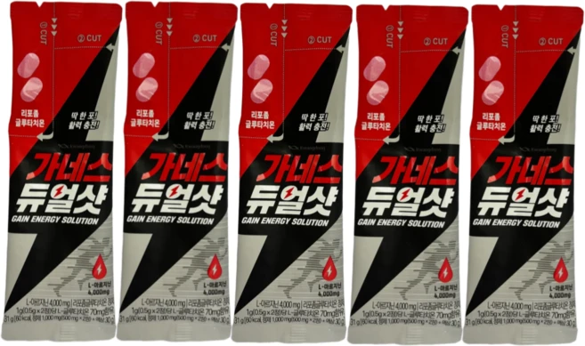 광동 가네스 듀얼샷 에너지 보충 컨디션 관리 5포, 5개입, 31g - 쿠팡