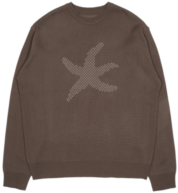[더콜디스트모먼트] TCM starfish logo knit (brown)