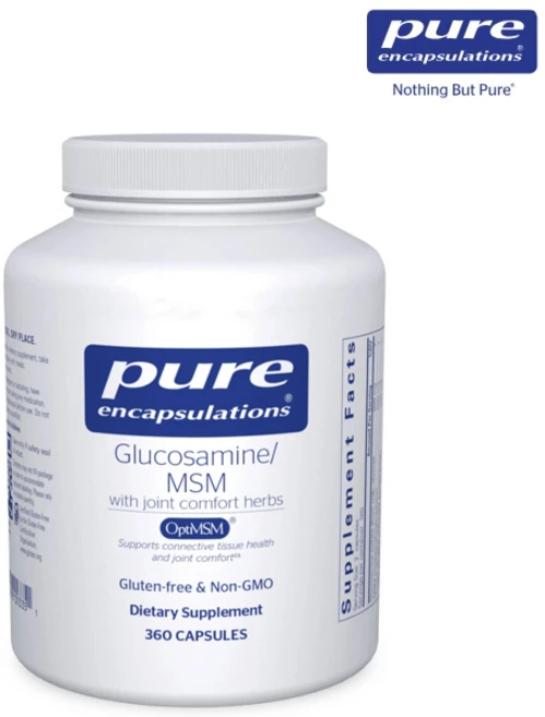 미국 Pure Encapsulations 글루코사민 Glucosamine MSM w/Joint Comfort herb 360캡슐, 1개, 360정 - 쿠팡