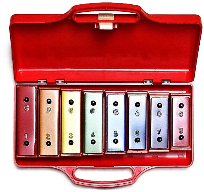 명창 실버스타 공명 실로폰 8K(Red)무지개 칼라 음판, 1개, Red, 8판