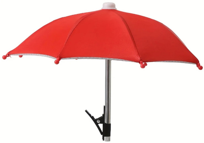 킹콩 오토바이 자동차 네비게이션 핸드폰 햇빛가리개 높이조절 클립 탈부착, 1개, 레드