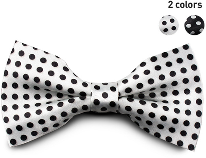 NV074_블랙엔화이트 땡땡이 나비넥타이 2종