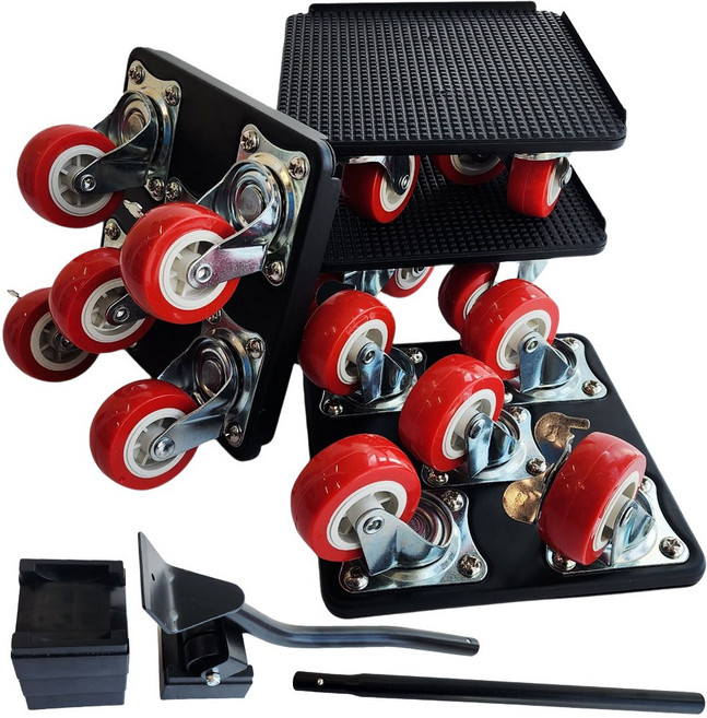 무빙홈 만능지렛대 무거운 가구이동 바퀴 대형, 1세트
