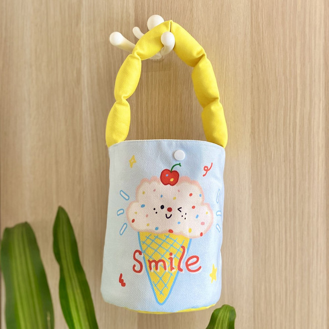 팡피 쿠션 핸들 미니 토트백 캔버스 안감