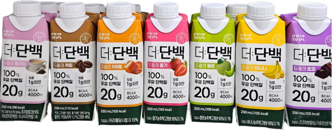 빙그레 더단백 드링크 6종 기획(초코 카라멜 커피 딸기 바나나 멜론) 총 18개, 250ml