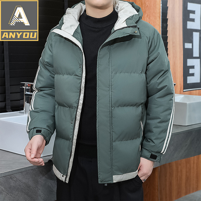 ANYOU 겨울 남자 경량 방수 패딩 보온 점퍼 후드패딩