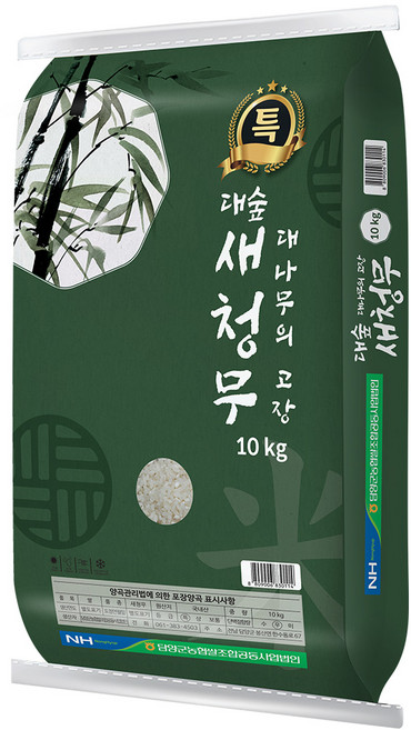 담양농협 대숲맑은담양쌀 새청무 10kg GAP 농협쌀 24년산 햅쌀, 1개, 상세 설명 참조, 특등급