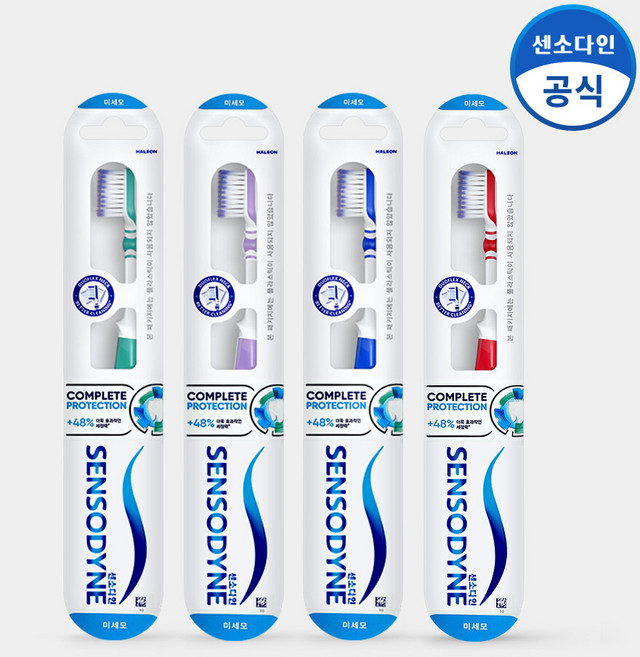 컴플리트 프로텍션 미세모 칫솔 1입 x4개, 1개입, 4개