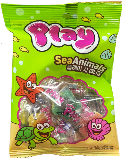 플레이 씨애니멀 바다동물젤리 63g, 5개