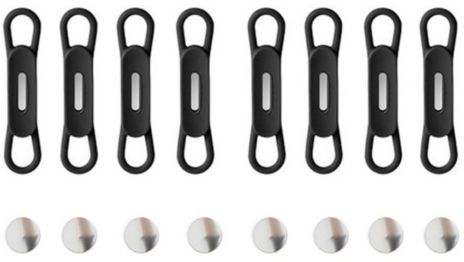 베보르 실리콘 마그네틱 펜홀더 냉장고자석 블랙, 8개