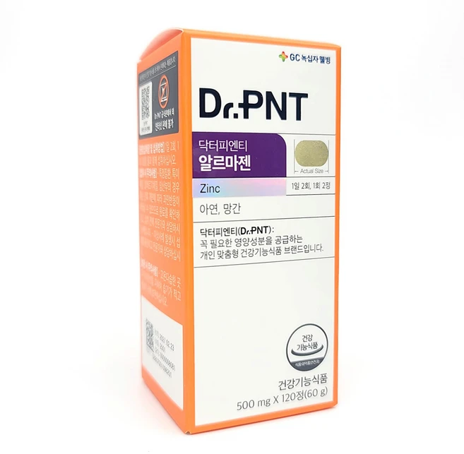 [정품]닥터피엔티 알르마젠 아연 망간 면역력 영양제 Zinc manganese Mn Zn, 120정, 4개 - 쿠팡