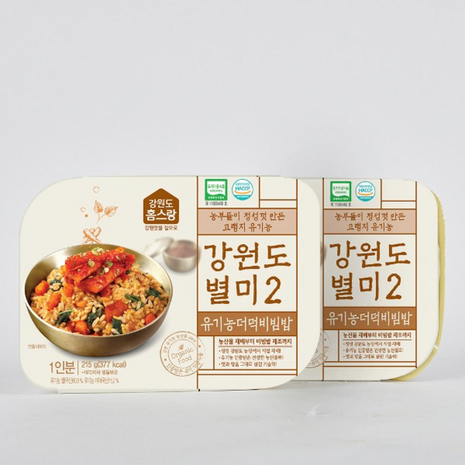 토종원 유기농 더덕비빔밥 저칼로리 건강한 한끼, 1개, 215g