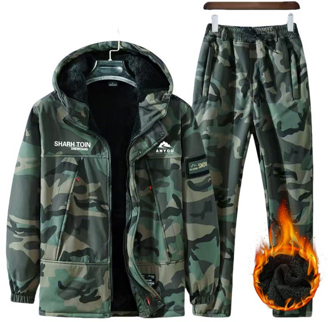 ANYOU 남성 겨울 기모 방한복 방한 방수 방풍 작업복 근무복 우주복 ZS-A07